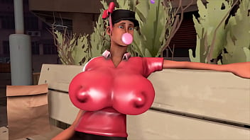 Breast expansion-giant man 3D